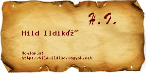 Hild Ildikó névjegykártya